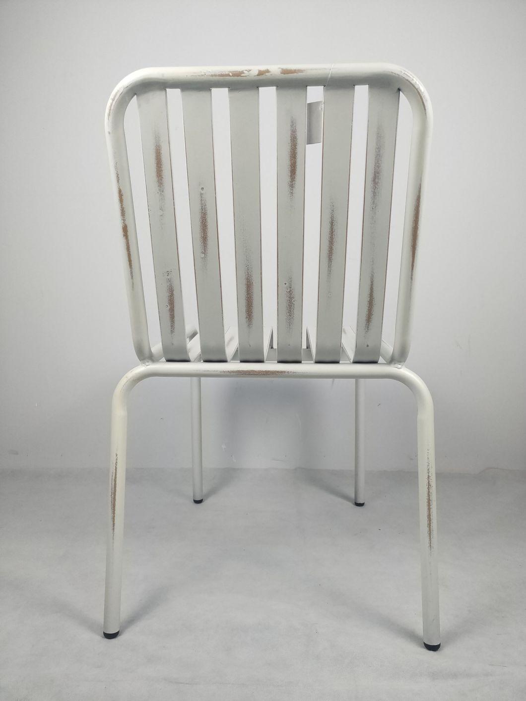 Outdoor Customized Furniture French Bistro Restaurant Rattan Cafe Patio Armless Chair