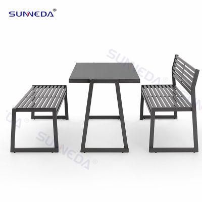 Simple Design All-Aluminum Frame Colorful Commercial Bench Garden Sofa