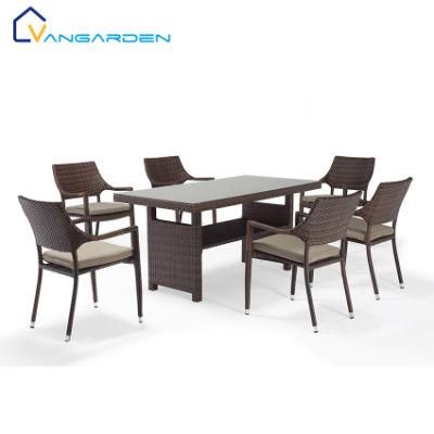 6 Seater Patio Table and Chair Furniture Dining Set Outdoor