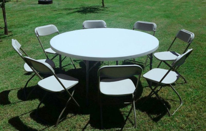 Hot-Sale Restaurant Meeting Hotel Furniture Metal Leg Folding Table
