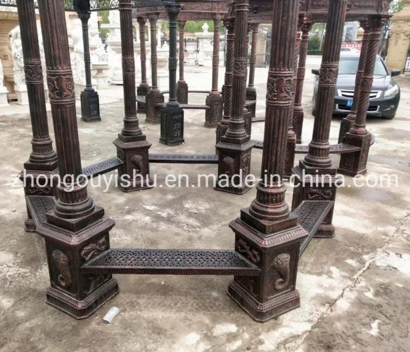 Cast Iron Gazebo of Fine Workmanship Outdoor Decoration