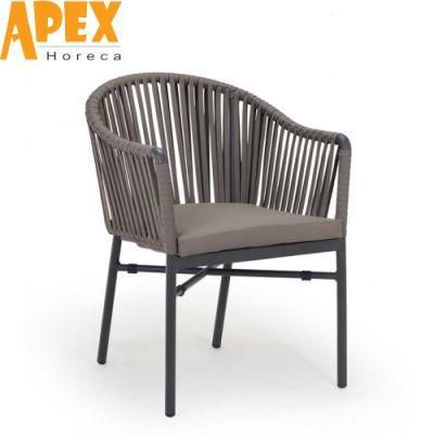 Modern Waterproof Coffee Cup Armchair Rattan Outdoor Furniture Dining Chair