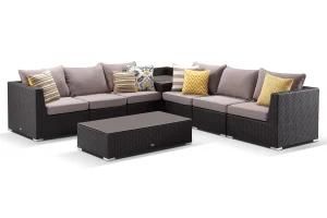 8PCS Outdoor Garden Rattan Wicker Corner Furniture Lounge Sofa Set