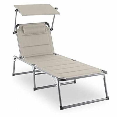 Adjustable Chaise Lounge Chair Outdoor Lounge Chair with Sunshade