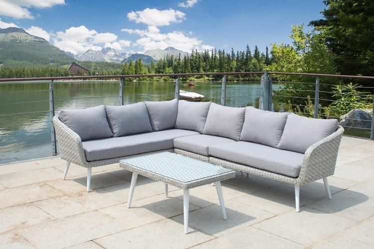 Patio Rattan Outdoor Modular Wicker Sectional Sofa Set Garden Furniture