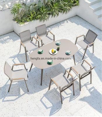 Villa Garden Furniture Outdoor Modern Restaurant Aluminum Alloy Dining Table