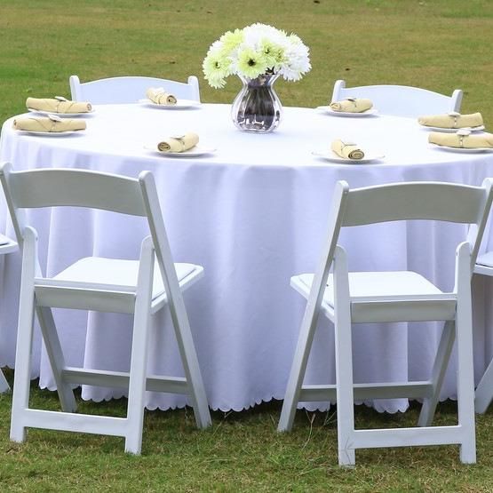 Manufacturer Outdoor Indoor White Resin Padded Folding Wimbledon Chair