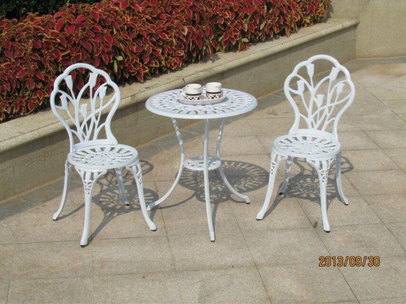 Fendias 3 PCS Cast Aluminum Outdoor Bistro Garden Set with W/ Ice Bucket