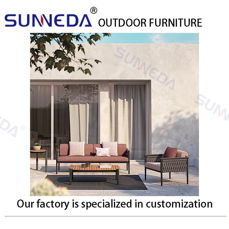 Factory Supply High Quality Comfortable Home Aesthetic Style Outdoor Sofa Set
