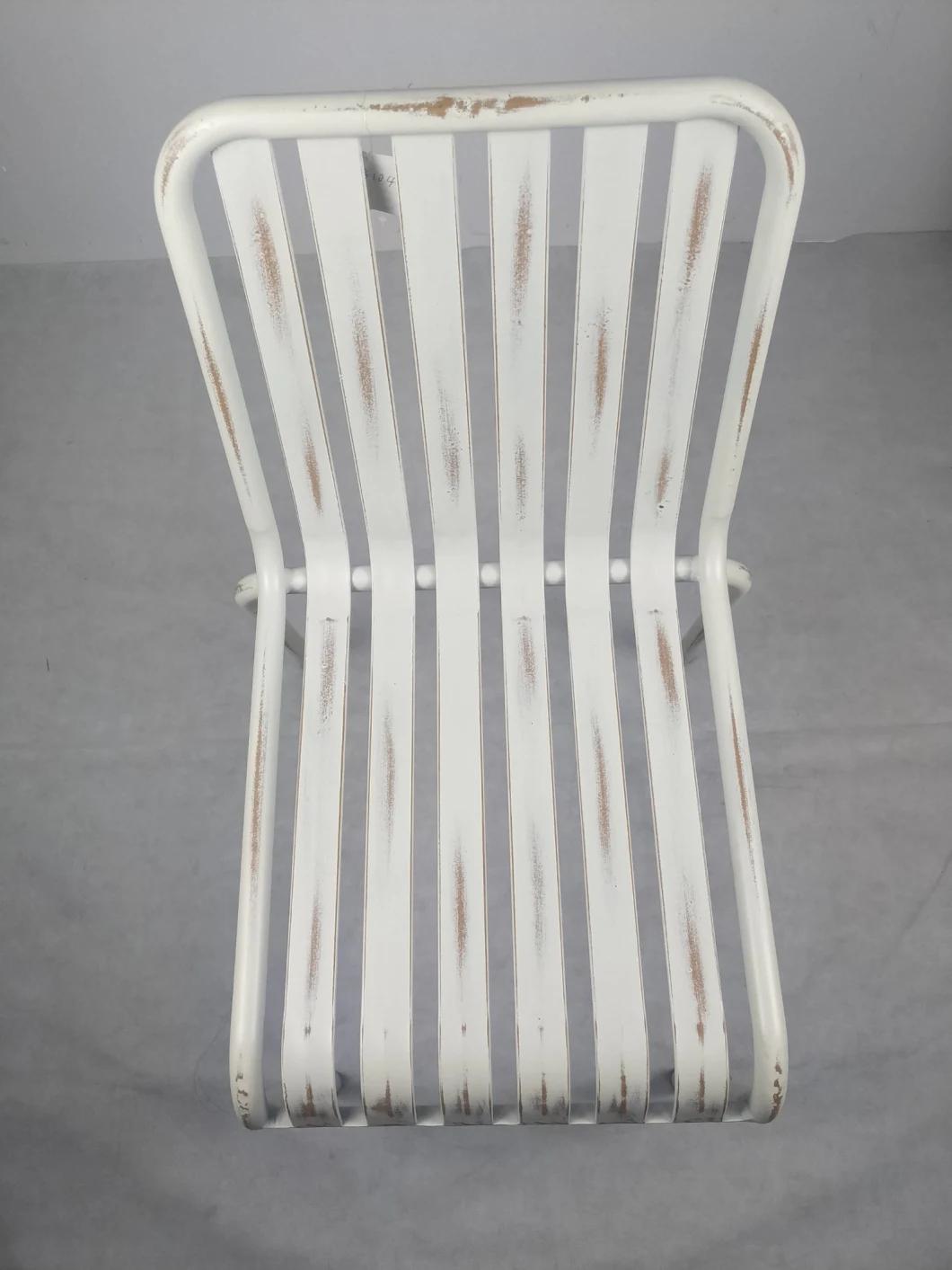 Outdoor Customized Furniture French Bistro Restaurant Rattan Cafe Patio Armless Chairs