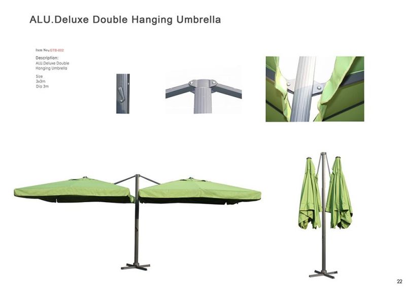 UV Parasol Umbrella 10FT Outdoor Garden Parasol Patio Sun Cantileve Umbrella Beach Unbrella