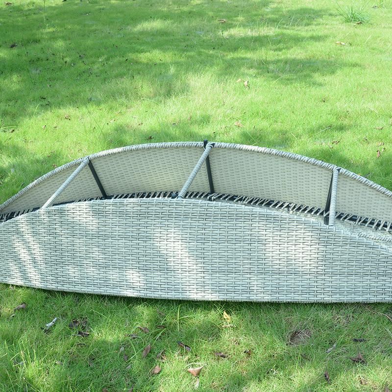 Outdoor Patio Garden Pool Sunbed Chaise Lounger with Sling