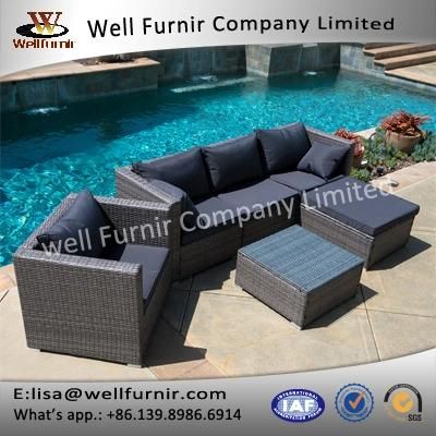 Well Furnir Rattan 6 Piece Sectional Seating Group (Wf-17124)