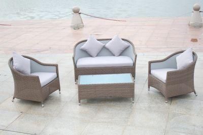 Hotel/Garden/Patio Metal Darwin Half Moon Rattan 2 Seater Outdoor Sofa