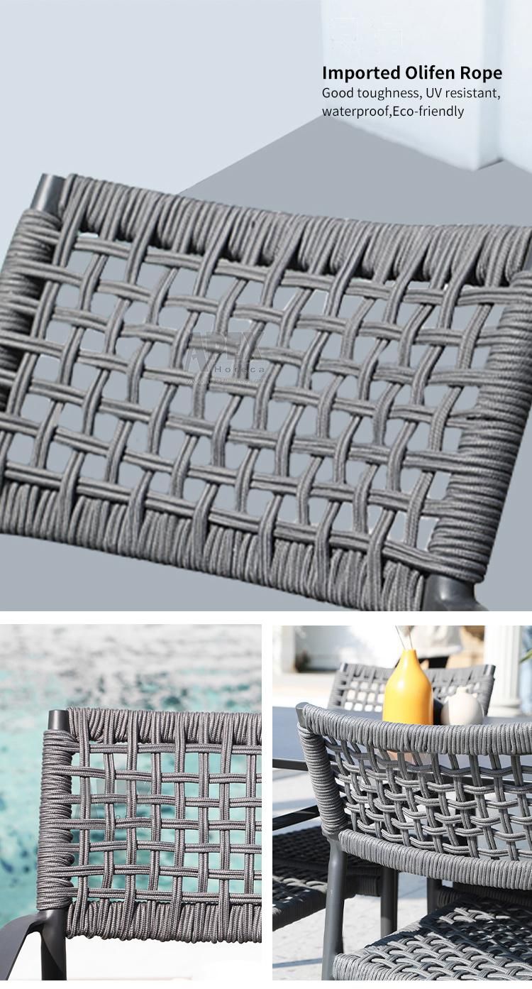 Hotel Patio Rope Chair Garden Balcony Dining Furniture