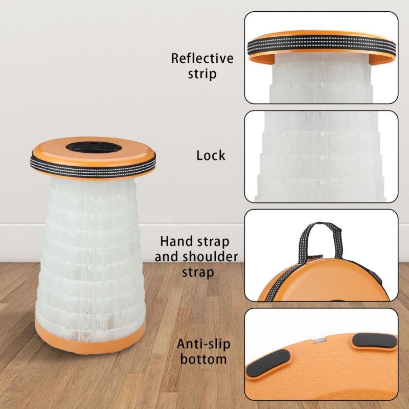 Portable Adjustable Camping Foldable Fishing Toilet Chair Sturdy Portable Light Weight Nylon Fiber Stool