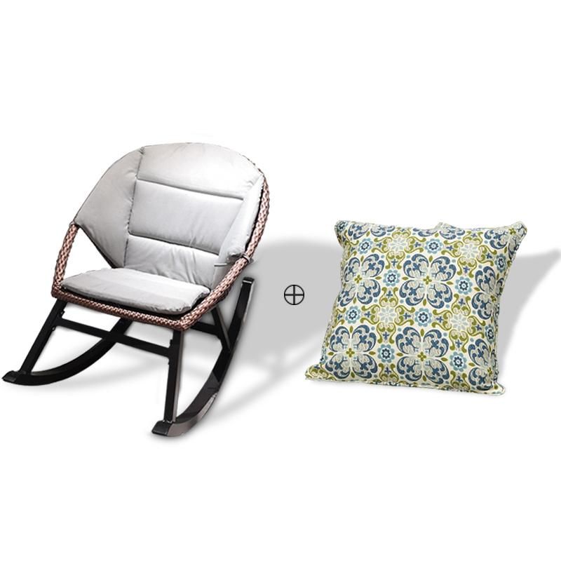 Patio Garden Unfold Swing Rocking Rattan Chair