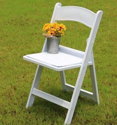 Promotional Outdoor Indoor White Resin PC Folding Wimbledon Chair