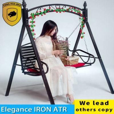 Factory Cheap Wholesale Outdoor Patio Chair Wrought Iron Swing Chair Leisure Park Rocking Chair Swing