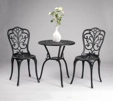 3 Pieces All Weather Outdoor Patio Cast Aluminum Garden Sets Furniture