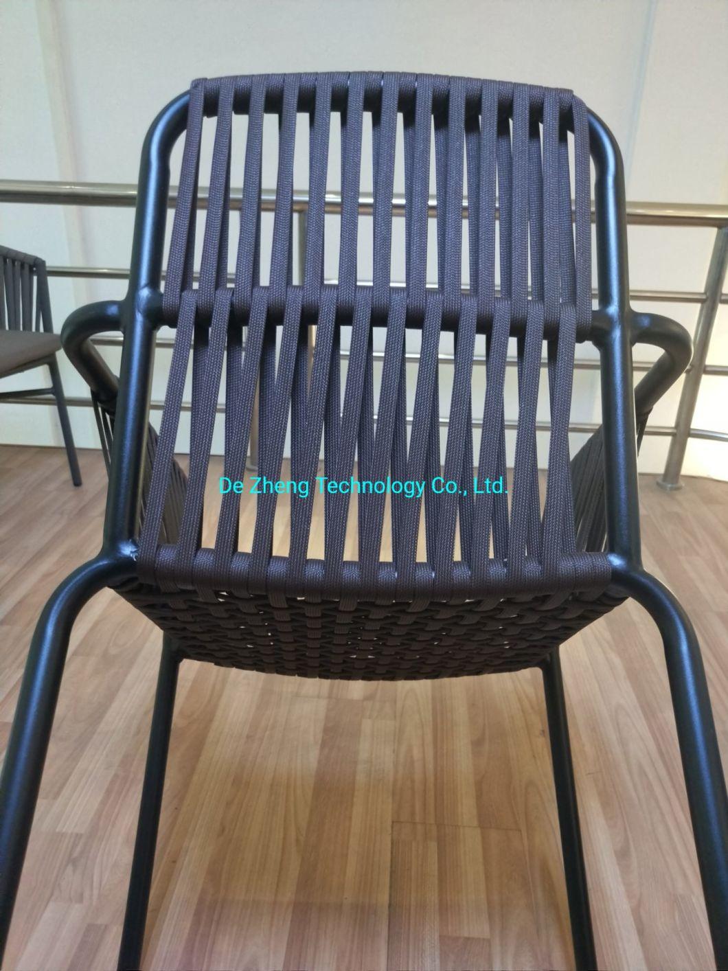 Waterproof Modern Style Leisure Commercial Hotel Dining Restaurant Rattan Outdoor Dining Chair (accept customized)