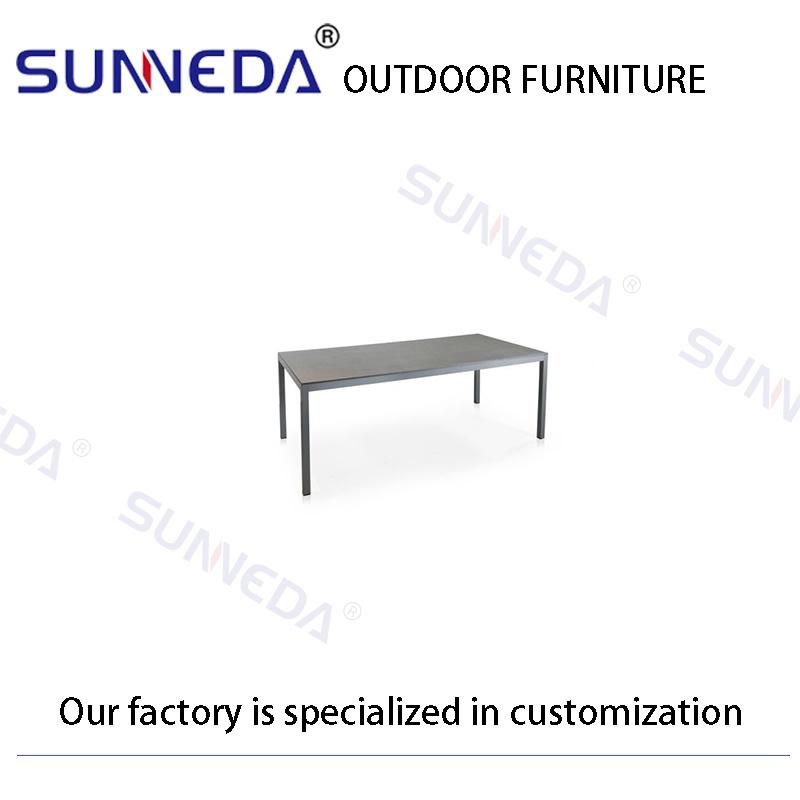 Best Sell Disassembly Structure High Temperature Glazed Glass Top Garden Table