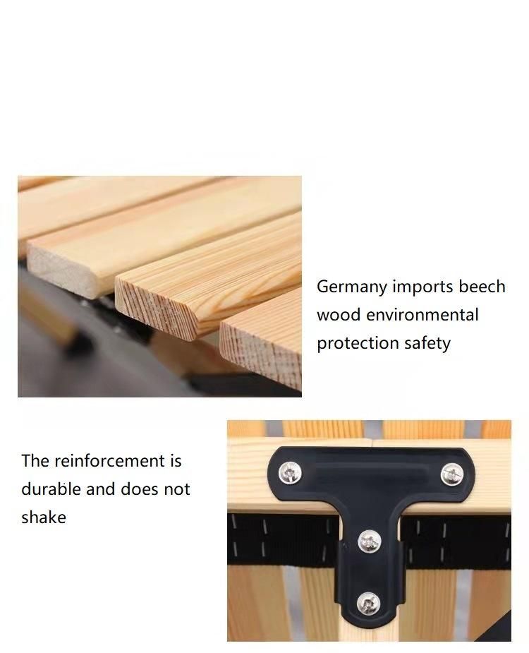 Modern Outdoor Simple Furniture Folding Solid Wood Beach Camping Picnic Table