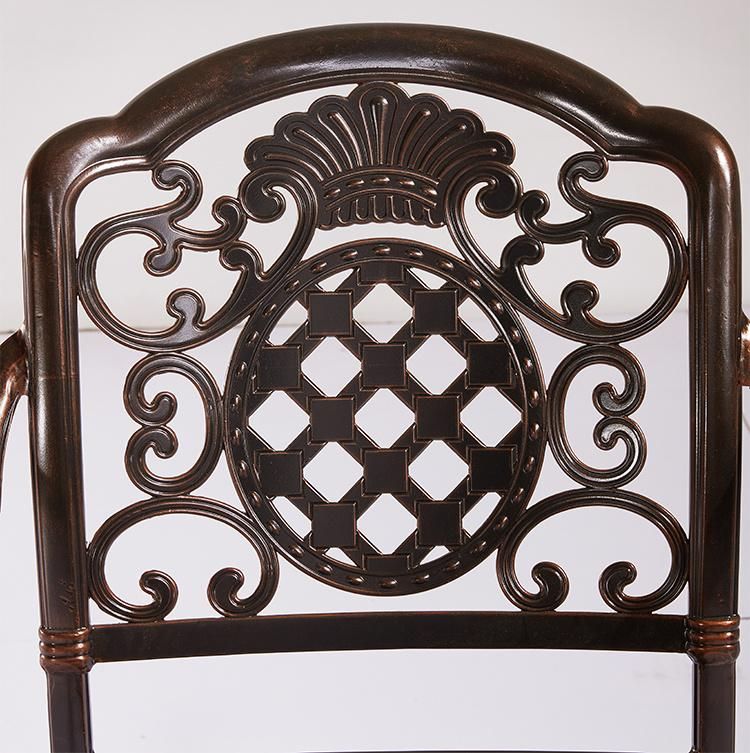 Hot Sale 4 Seater Cast Aluminum Chairs Outdoor Chairs Stackable