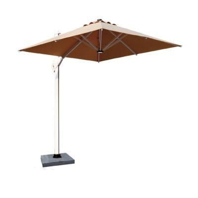 High-End Villa Single-Top Ultra-Luxury Iron Frame Hydraulic Side Pole Umbrella