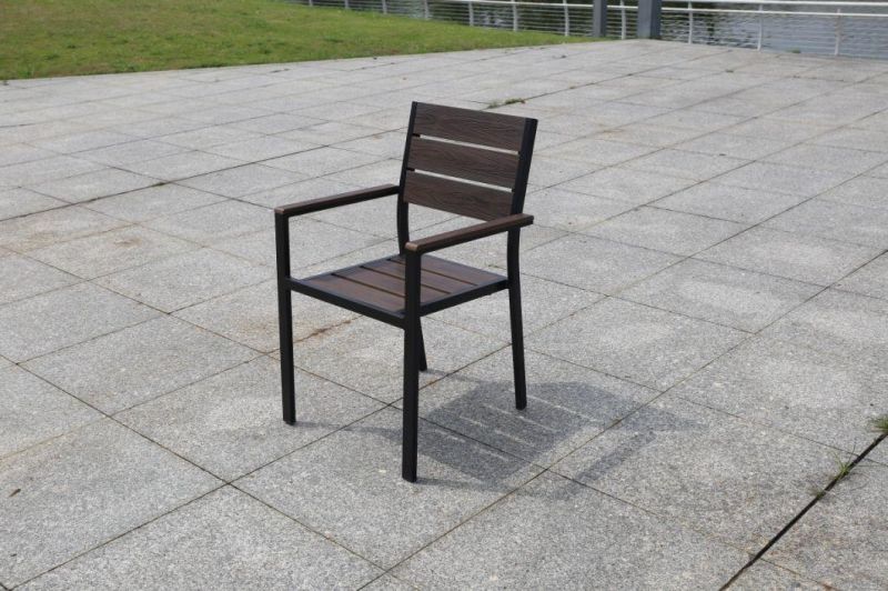 Outdoor Aluminum Patio Plastic Wood Outdoor Table Set Picnic Garden Furniture