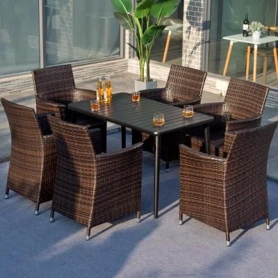 Outdoor Garden Rattan Patio Dining Table and Chair