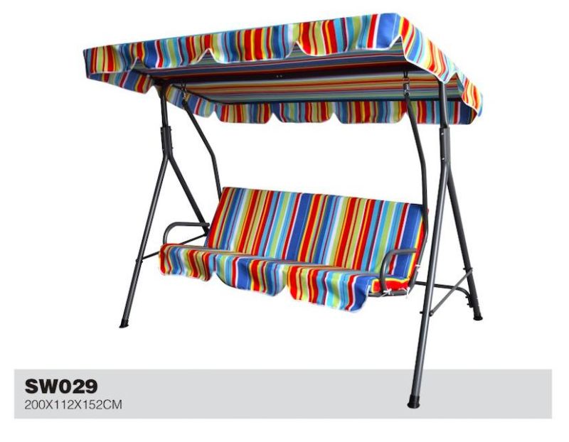 Colorful Three-People Swing Chair