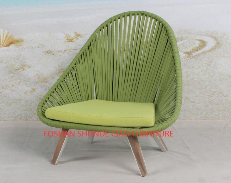 Leisure Garden Outdoor Furniture Aluminum Frame Rope Weaving Garden Chair