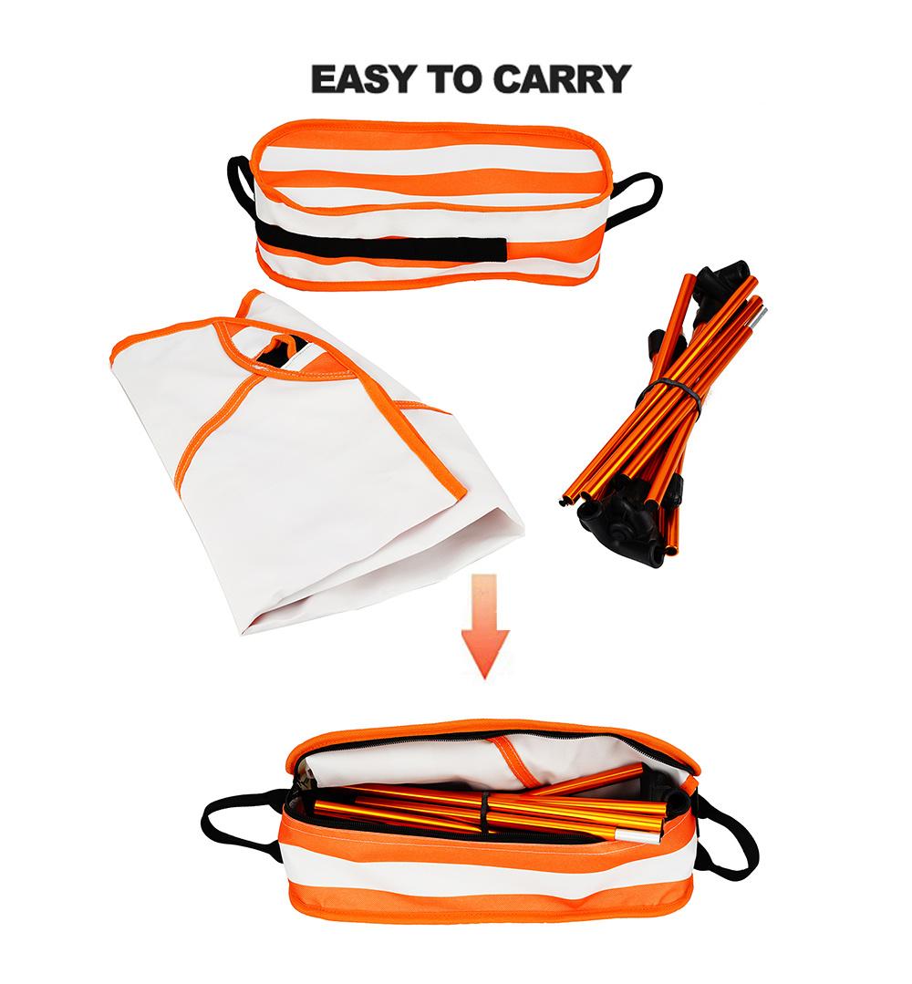 Orange Adjustable Height Compact Ultralight Folding Backpacking Chairs