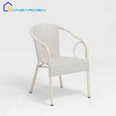 Hot Sale Outdoor Stacking Aluminum Wicker Restaurant Dining Event Chair