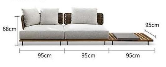 Best Selling Hotel Apartment Home Outdoor Furniture Corner Sofa Outdoor Picnic Garden Rattan L Shape Sofa Camping Outdoor