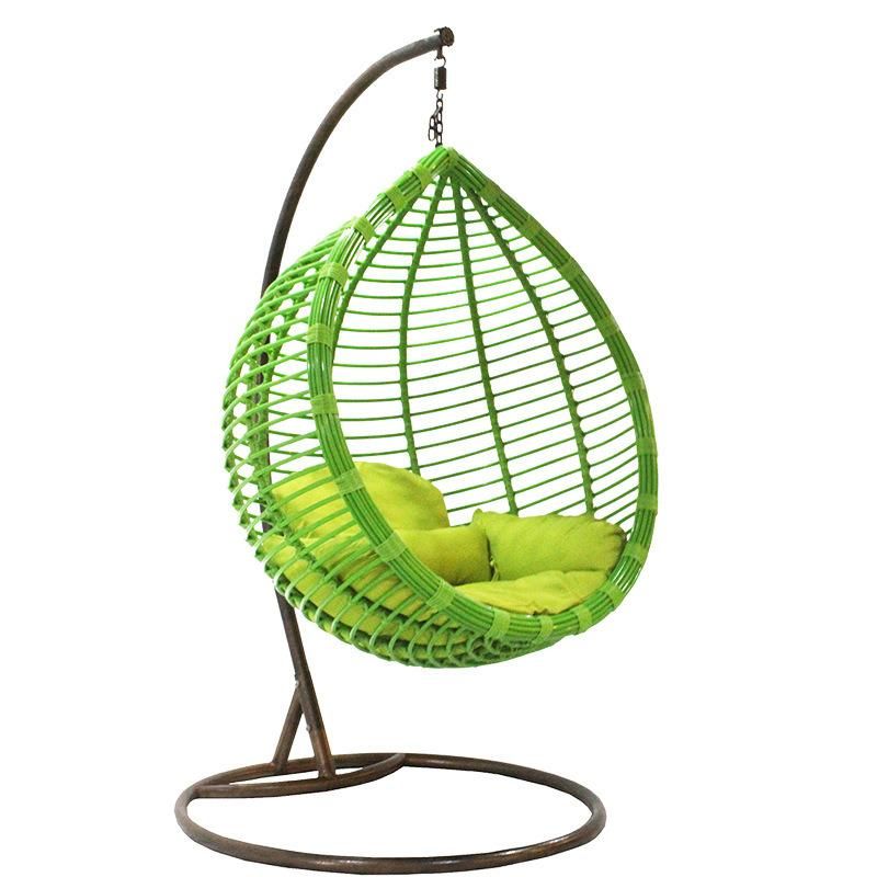 Indoor Adult Rattan Wicker Hanging Double Seat Garden Swing Chair