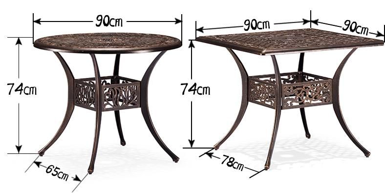 Kd Casual Live Aluminum Bistro Set 5 PCS Dinner Table Set and Chairs