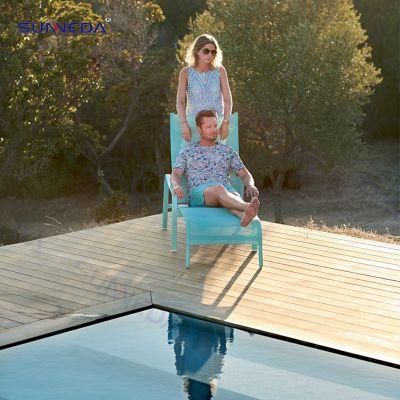 Sunneda Pool Sun Lounge with Black Color Aluminum Frame