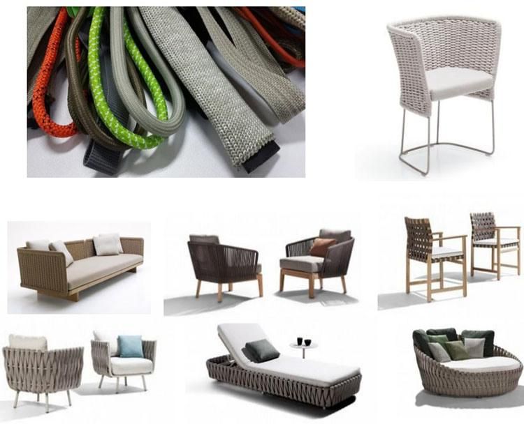 Outdoor Rope Furniture Garden Sofa Set for Luxury Hotel