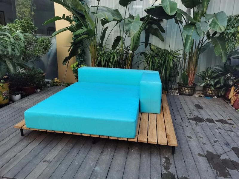 Modern Garden Patio Hotel Home Outdoor Furniture Wooden Beach Chair Sun Lounger Sunbed