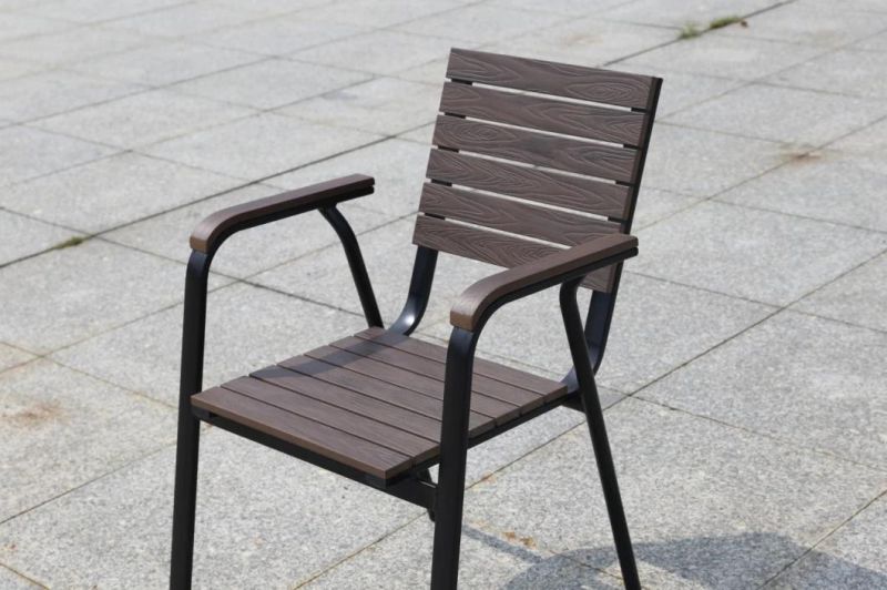 Outdoor Aluminum Patio Plastic Wood Outdoor Table Set Picnic Garden Furniture