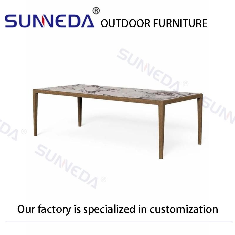 Patio Garden Aluminum Chair Rock Surface Table Contemporary Elegant Furniture