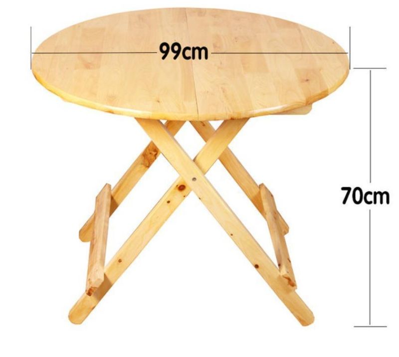 Wholesale Round Outdoor Wood Folding Half Table for Party Wedding Camping Banquet Folding Table for Picnic Events Portable Table Wooden Table Dining Table