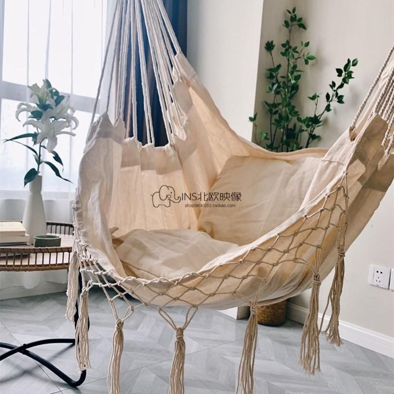 Cotton Rope Knitting Hanging Bohemian Hanging Basket Chair