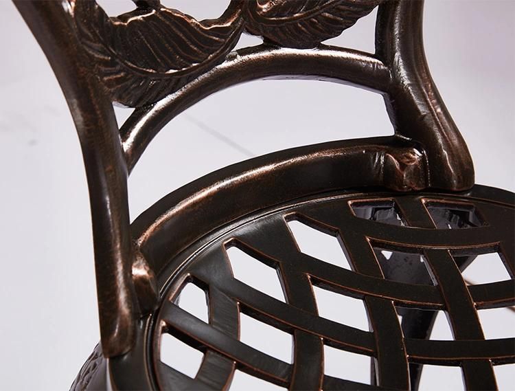 Functional Patio Casting Chair Merit Cast Aluminum Stacking Chair