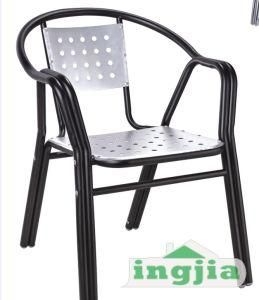 Black Painting Aluminum Metal Outdoor Patio Leisure Coffee Chair (JC-06C)