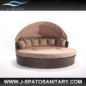 New Fashion Wicker Rattan Sofa Sun Bed Lounger (JS-R808)