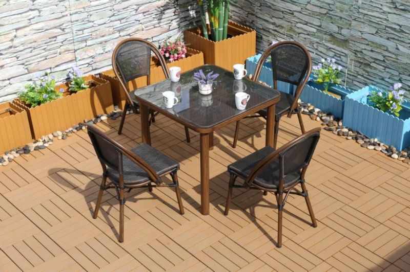 Balcony New Aluminum Metal Furniture Design Luxury Outdoor Dining Sets Garden Furniture Patio Chair Set
