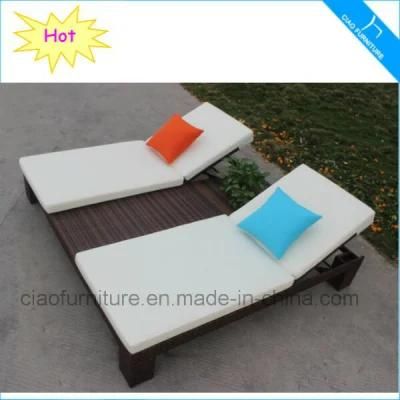 Outdoor Wicker Garden Double Chaise Lounger (S-3041)